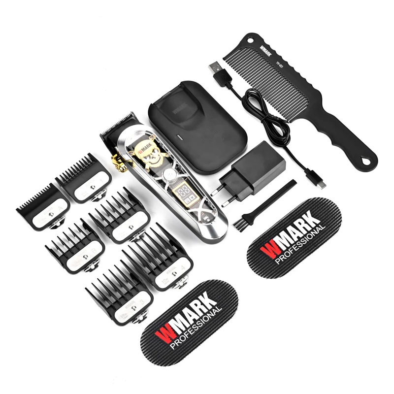 

Patented Design WMARK NG-130 Wireless Charging Hair Clipper Professional Barber Tools Type-C Interface Hair Cutter with Base