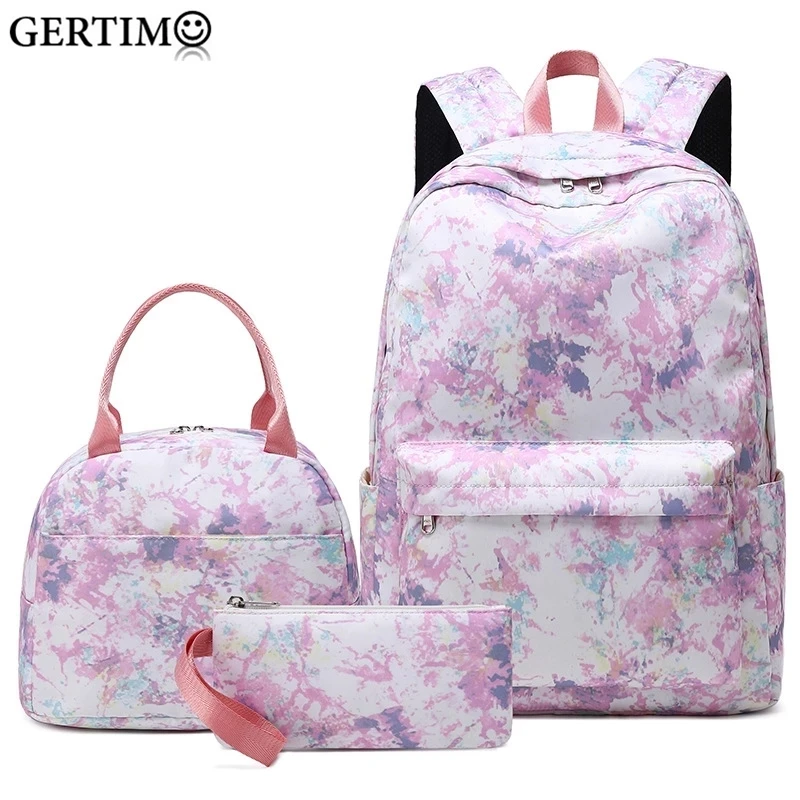 

3 шт./комплект, водонепроницаемые школьные сумки с сумкой для обеда и пеналами