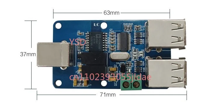 4-портовый изолирующий модуль USB 2.0 ADUM3160, плата защиты от помех с изоляцией 1500В (art.: 3920da811e62b) - 3920da811e62b