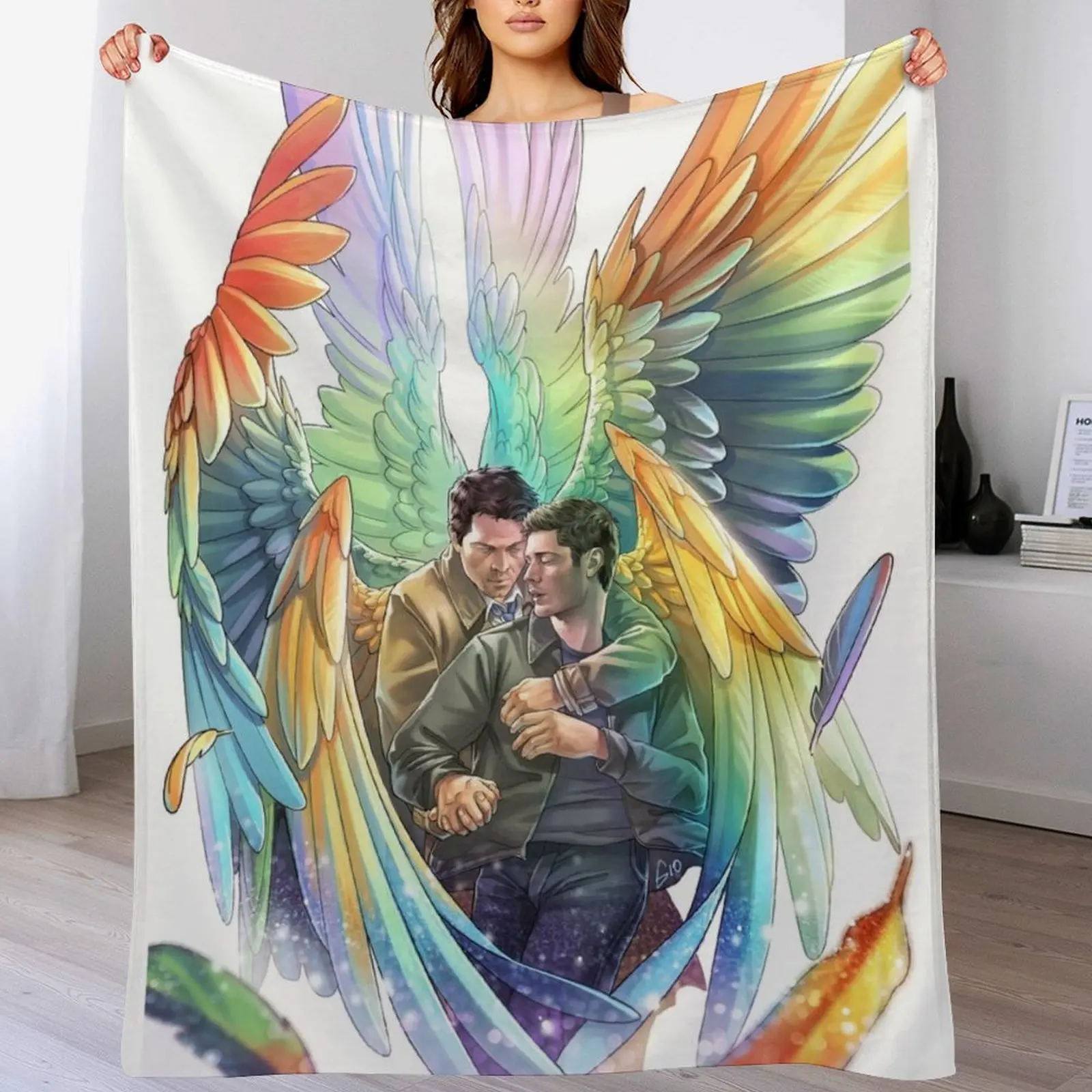 Одеяло Destiel Rainbows