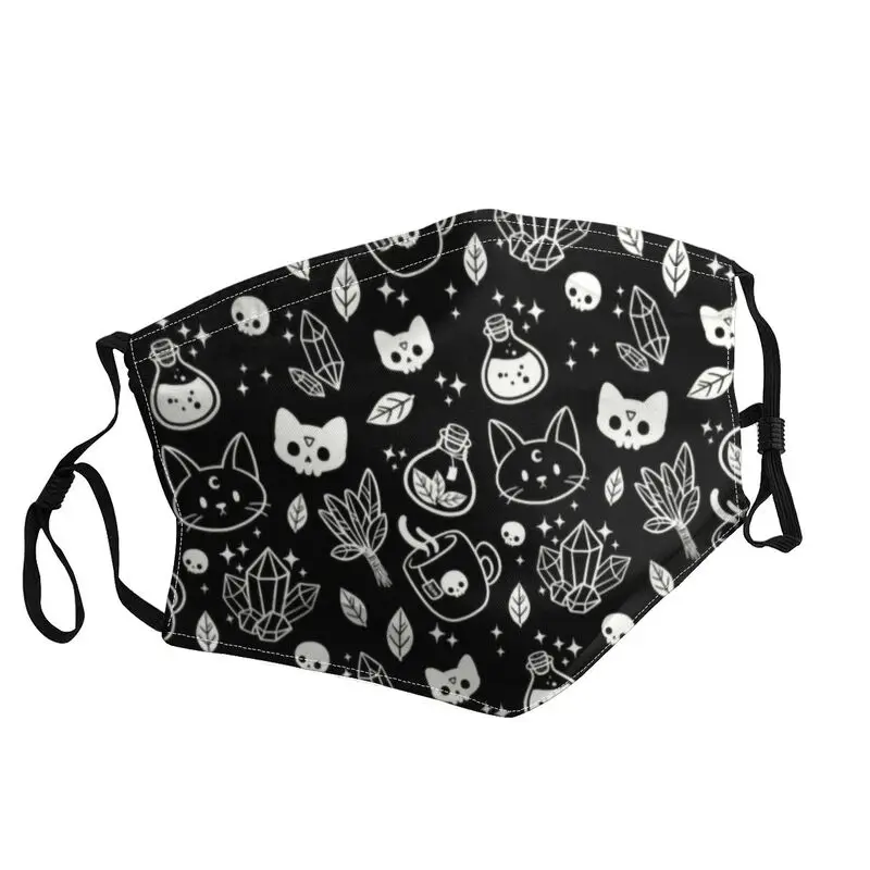 

Witch Face Mask Adult Anti Dust Halloween Cat Skull Mask Protection Respirator Reusable Mouth Muffle