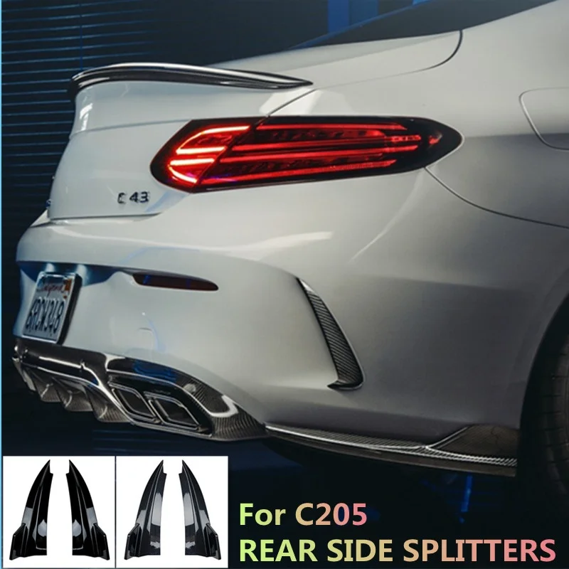 Боковые разветвители заднего бампера для Mercedes Benz C-Class Coupe C205 C200 C250 C260 C300 C43 C63 AMG