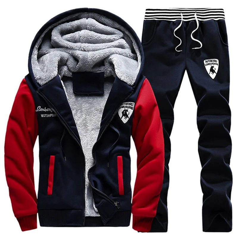 

Tracksuit Men Winter Mens dies+Pants Two Piece Sets ded Fashion Slim Fit Letter Print Mens Joggers Set Sweat Suit