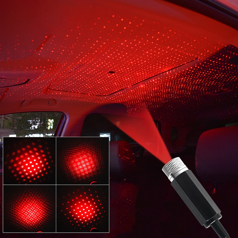 LED Car Dome Light Novelty Lighting Galaxy Projector Night Light Novelty USB Decoration Light Car Interior Light Starry Sky