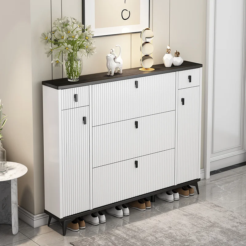 

Home Slim Tipping Shoe Cabinet Entrance Large-capacity Bench Storage Cabinet Shelf Minimalist Shoe Rack Zapatera Products