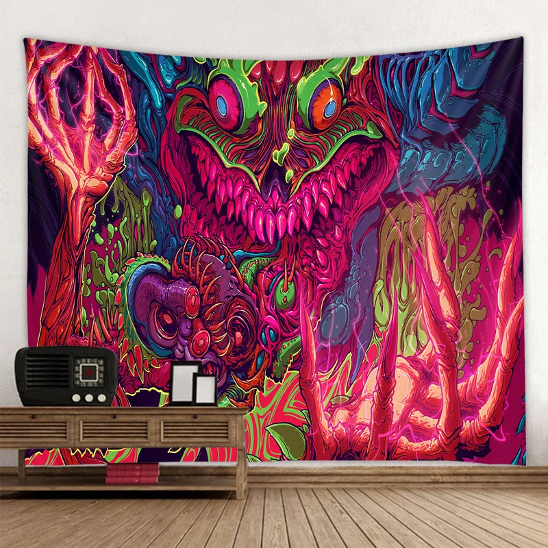 

Home Decor Monster Tapestry Cartoon Kids Tapestry Wall Hanging Background Living Room Bedroom Decorative Background Fabric tapiz