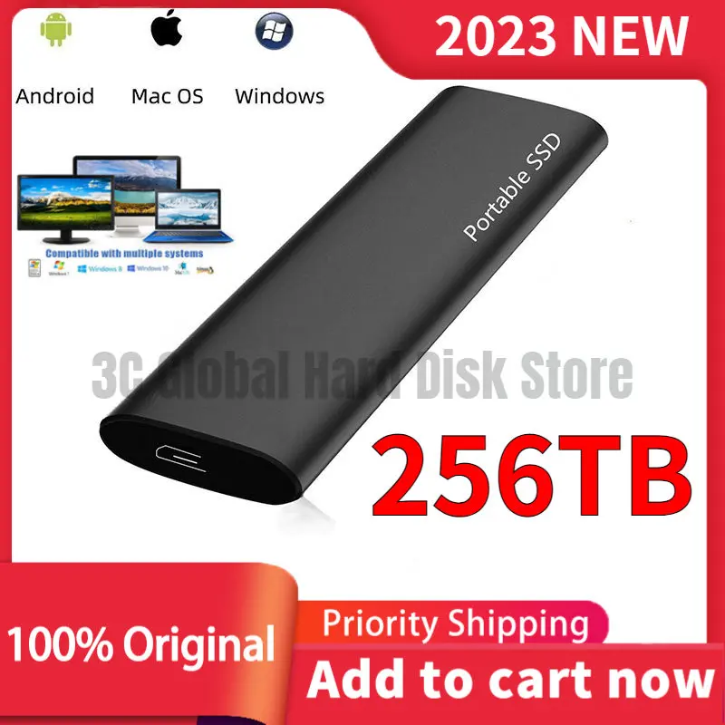 

Portable Mini SSD 1TB External Solid State Hard Drive USB3.1/TYPE-C Interface High-Speed Hard Disk for Laptops/Windows/Mac/Phone