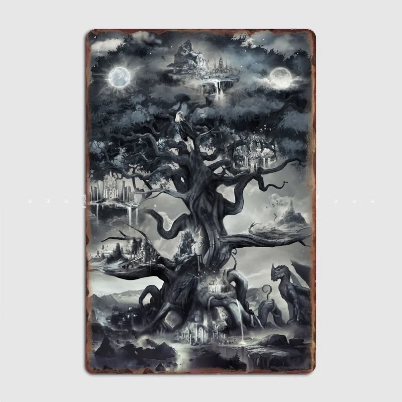 Металлический постер в скандинавском стиле