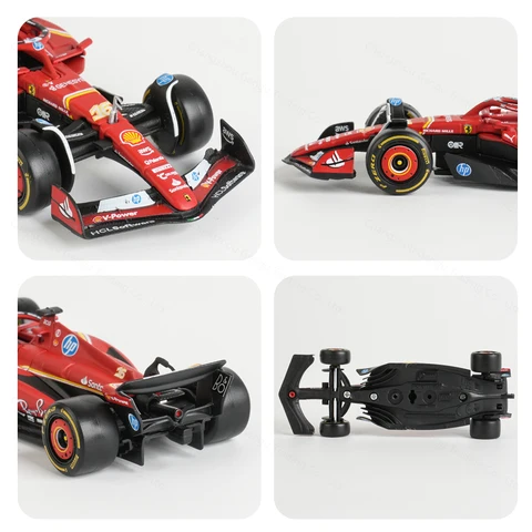 Bburago 1:43 Ferrari 2024 SF24 # 16 # 55 F1 Racing Formula Car Статическая имитация литья под давлением модель автомобиля из сплава