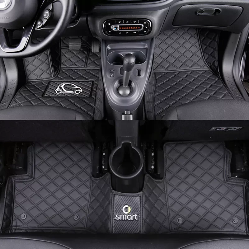 

NEW2023 Car Foot Pad Floor Mat For Smart Fortwo Forfour 453 451 Anti Dirty Pad Waterproof Carpet Accessories Interior Decoration