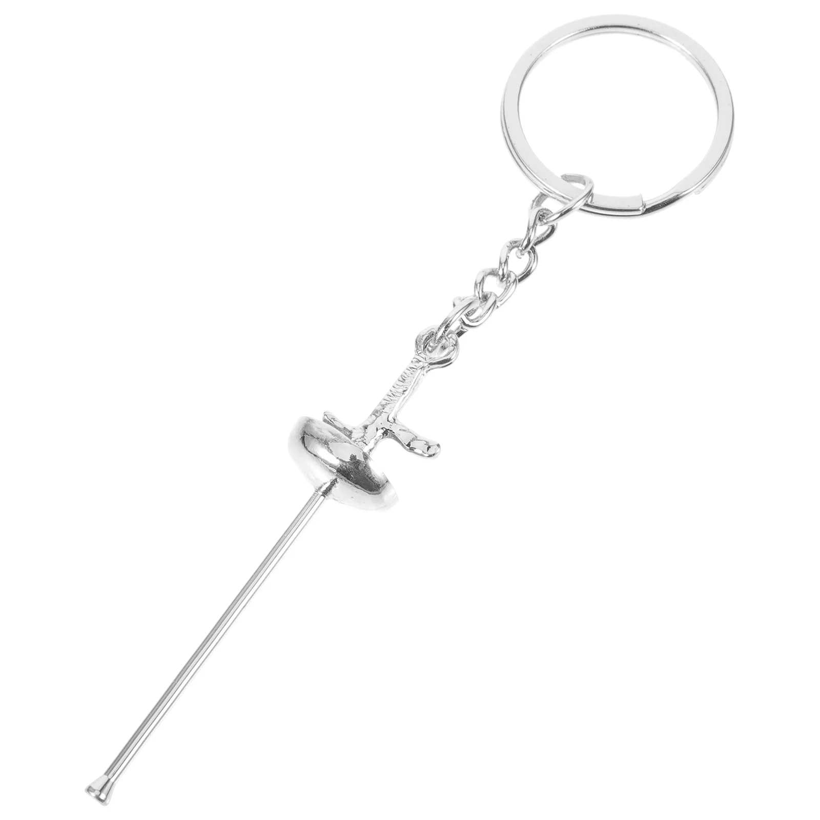 

Fencing Key Ring Bag Decors Backpack Keychain Metal Sports Hanging Keychains Pendants Lovers