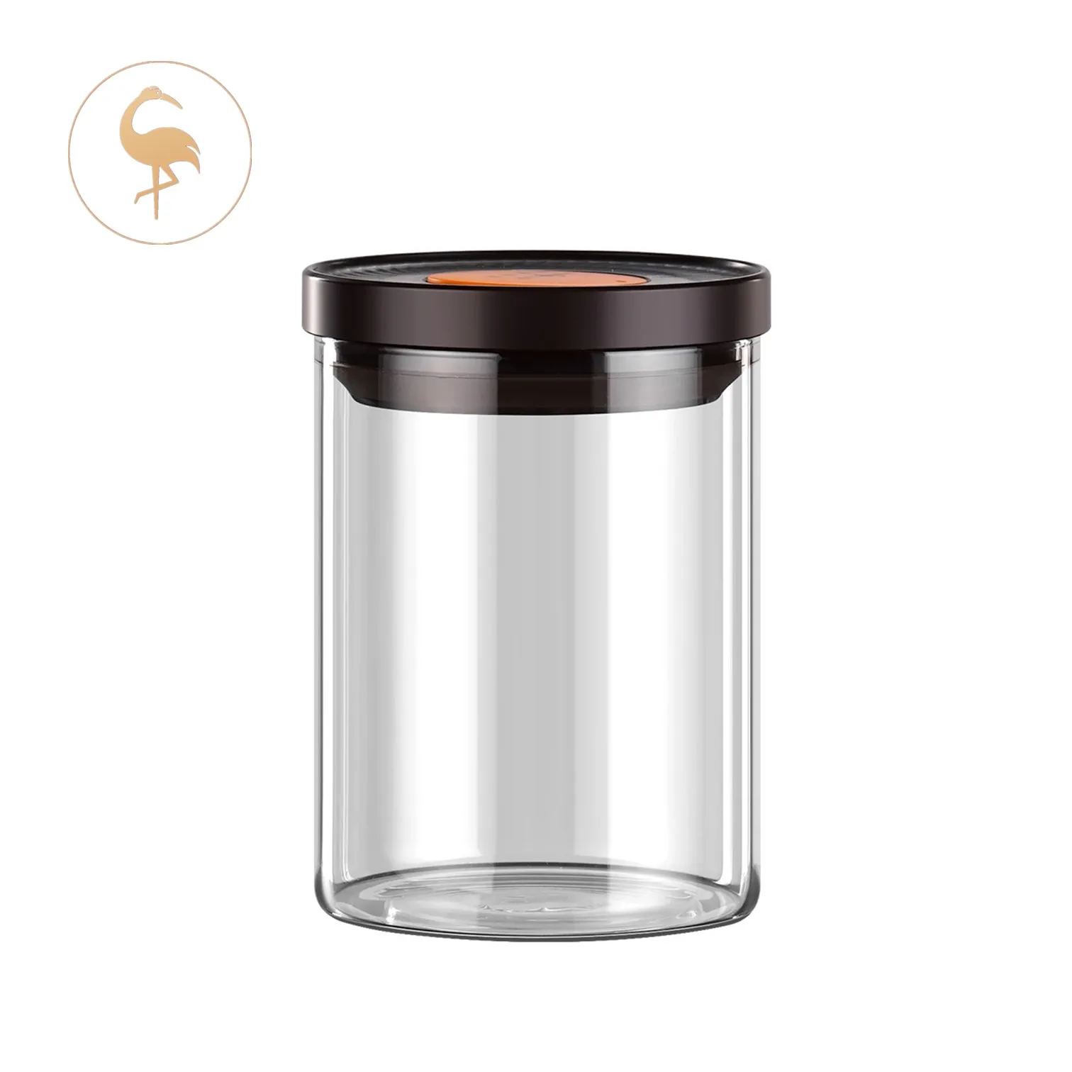 

LFGB Certificate High Hardness Borosilicate Glass Exhaustible Well Sealed Nuts Container for Tea Dry Cargo Jar Kitchen Accessory