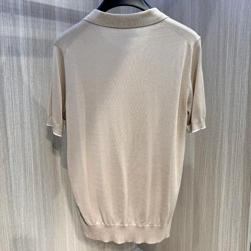 Уличная вязаная рубашка 2024ss в полоску BC футболка оверсайз повседневные