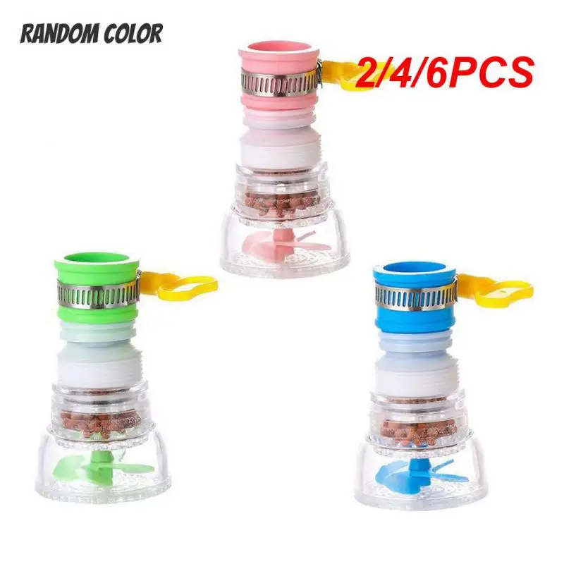 

2/4/6PCS Kitchen Sink Faucet Tap Nozzle Filter 360 Rotating Filter Sprayer Kitchen Water Saving Faucet Accessories Random Color