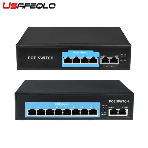 Коммутатор POE с портом 4/8 POE IEEE802.3af/at для Ip-камеры/беспроводной точки доступа/Wi-Fi роутера 10/100 м, сетевой коммутатор с портом SFP