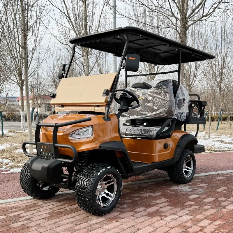 Новейший дизайн 2024 г. 4-местная электрическая тележка для гольфа до 120 км 72 В/48 В