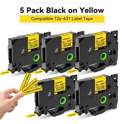 5-10 шт., лента для принтера этикеток, 12 мм