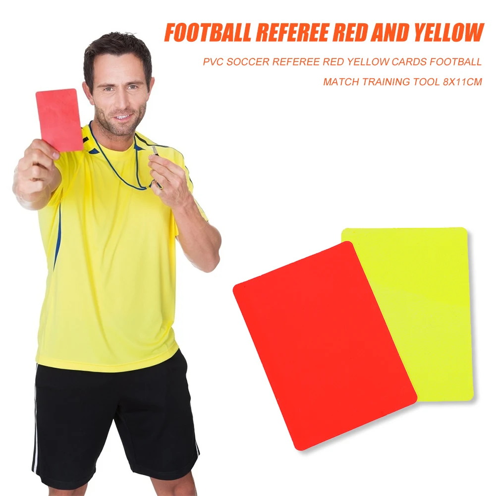 

PVC Soccer Referee Red Yellow Cards Football Match Training Tool 8x11cm