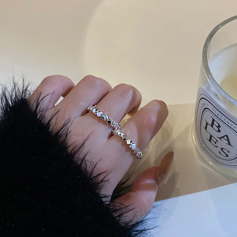 

Coconal Fashion Punk Silver Color Women Broken Silver Open Rings Jewelry for Gothic Party Jewelry Gifts Rings