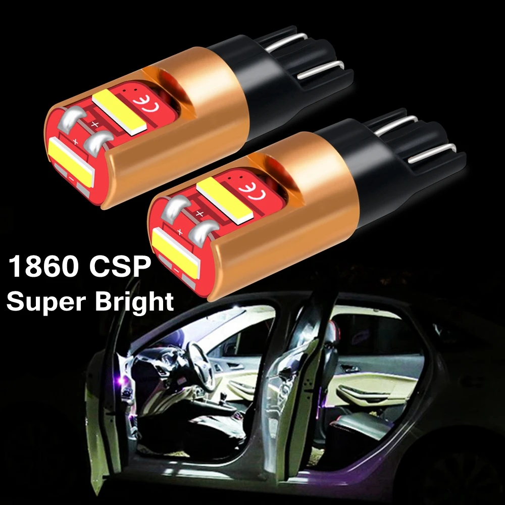 

2Pcs T10 CSP LED Bulbs W5W Super Bright Car Interior Light For Renault Duster Megane 2 Subaru Forester Legacy Kia KX5 K2 K5