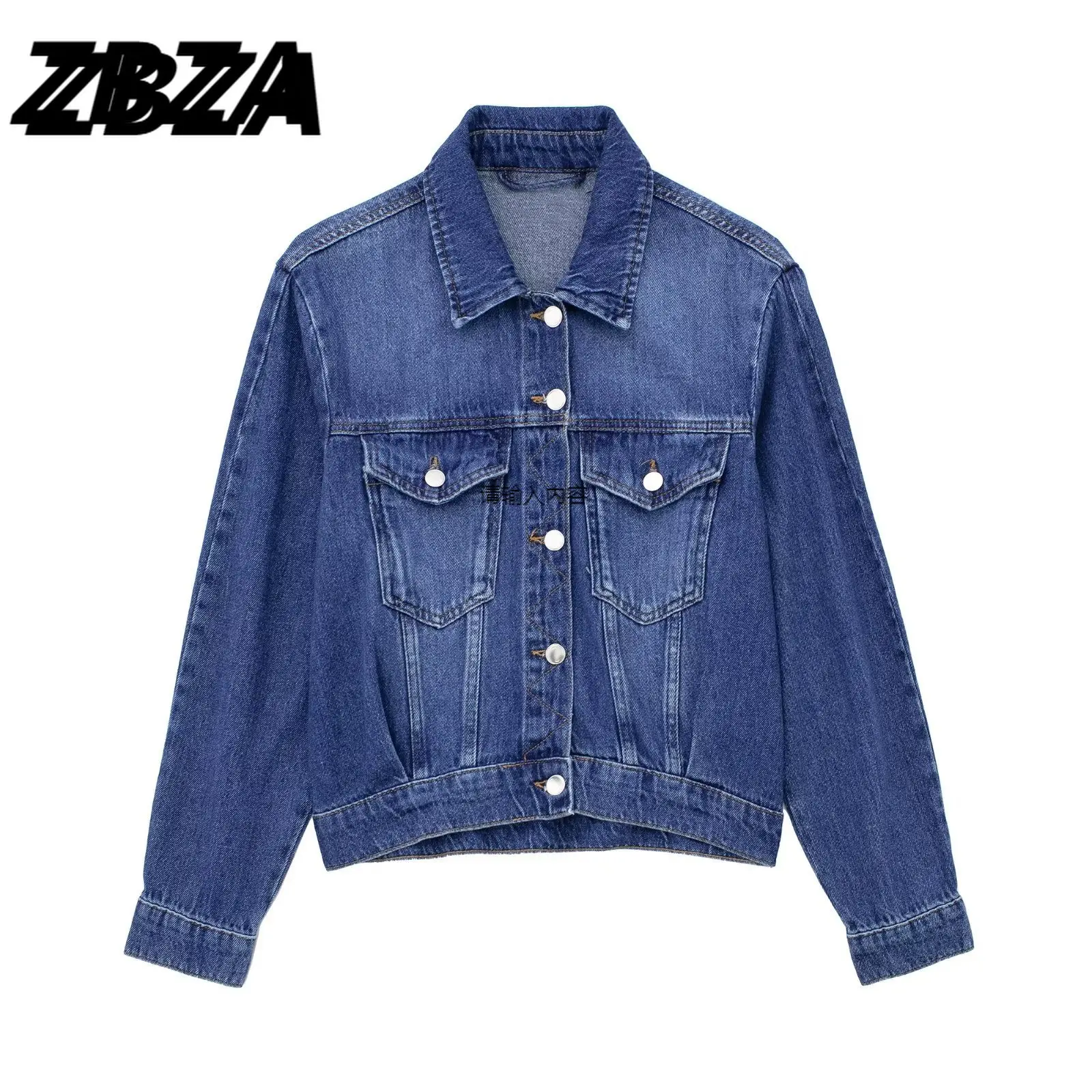 

Женская короткая джинсовая куртка, винтажная верхняя одежда с длинным рукавом и карманами, шикарные топы, новинка 2023