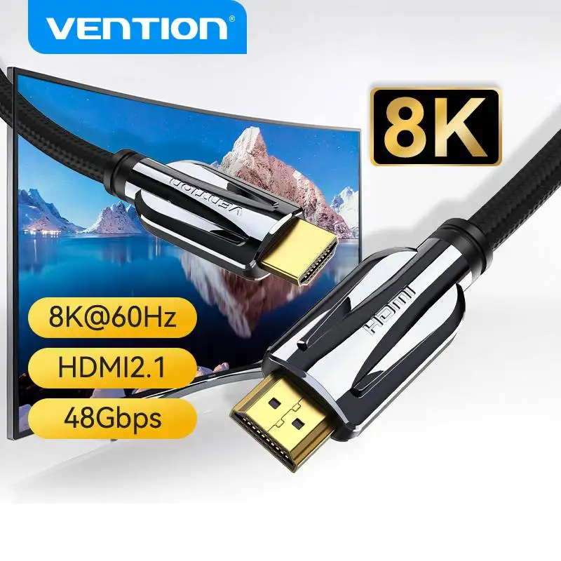 vention hdmi 2 1 cable 4k 8k male to male hdmi cable for switch splitter tv ps34 smart box projector high speed hdmi cable 8k free global shipping