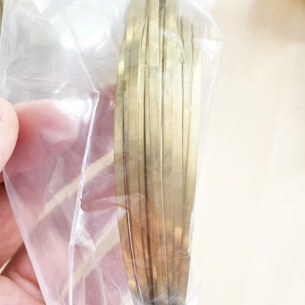 

H65 Brass Wire Rectangle Copper Wire 1x2mm Environmental Protection Copper Tinsel Brass Rectangle Wire Ornament Brass Flat Wire