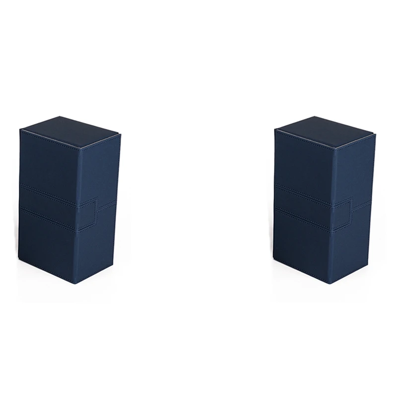 

2X Ultra 200+Cards Deck Box PU Leather Board Games Cards Deck Case For Magicalalal The Cards MGT/Gathering Games,Blue