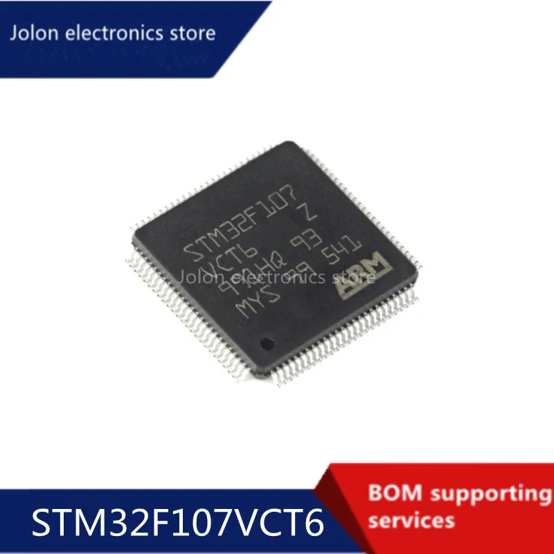 The new STM32F107VCT6 package Lqfp-10032-bit microcontroller chip, Monolithic Integrated Circuit chip