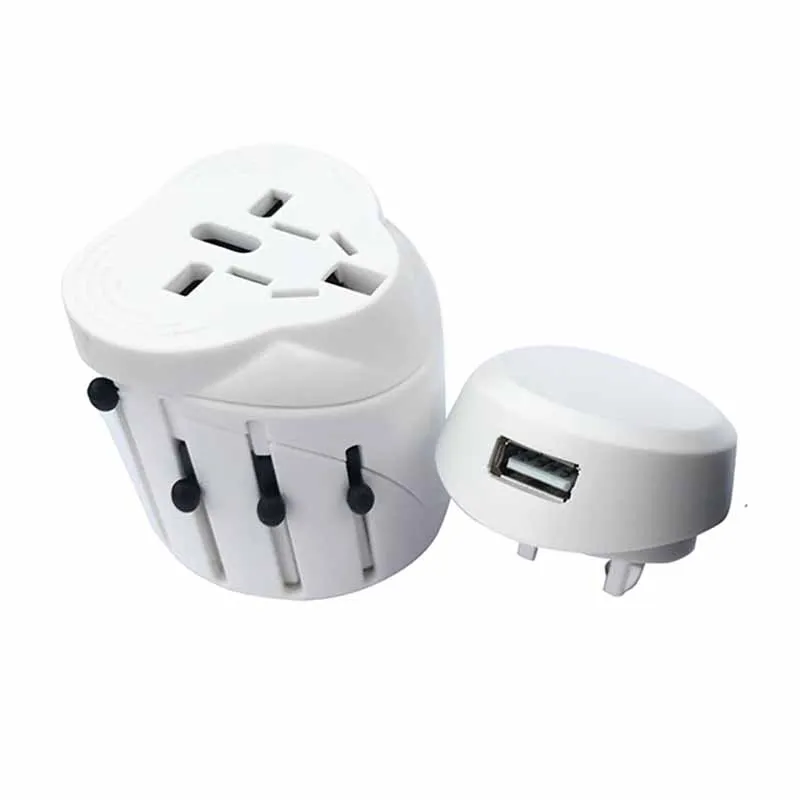 

3* Copper 6A 250V Multi-purpose global Universal travel Adapter Plug single USB Port plug socket converter with AU US UK EU