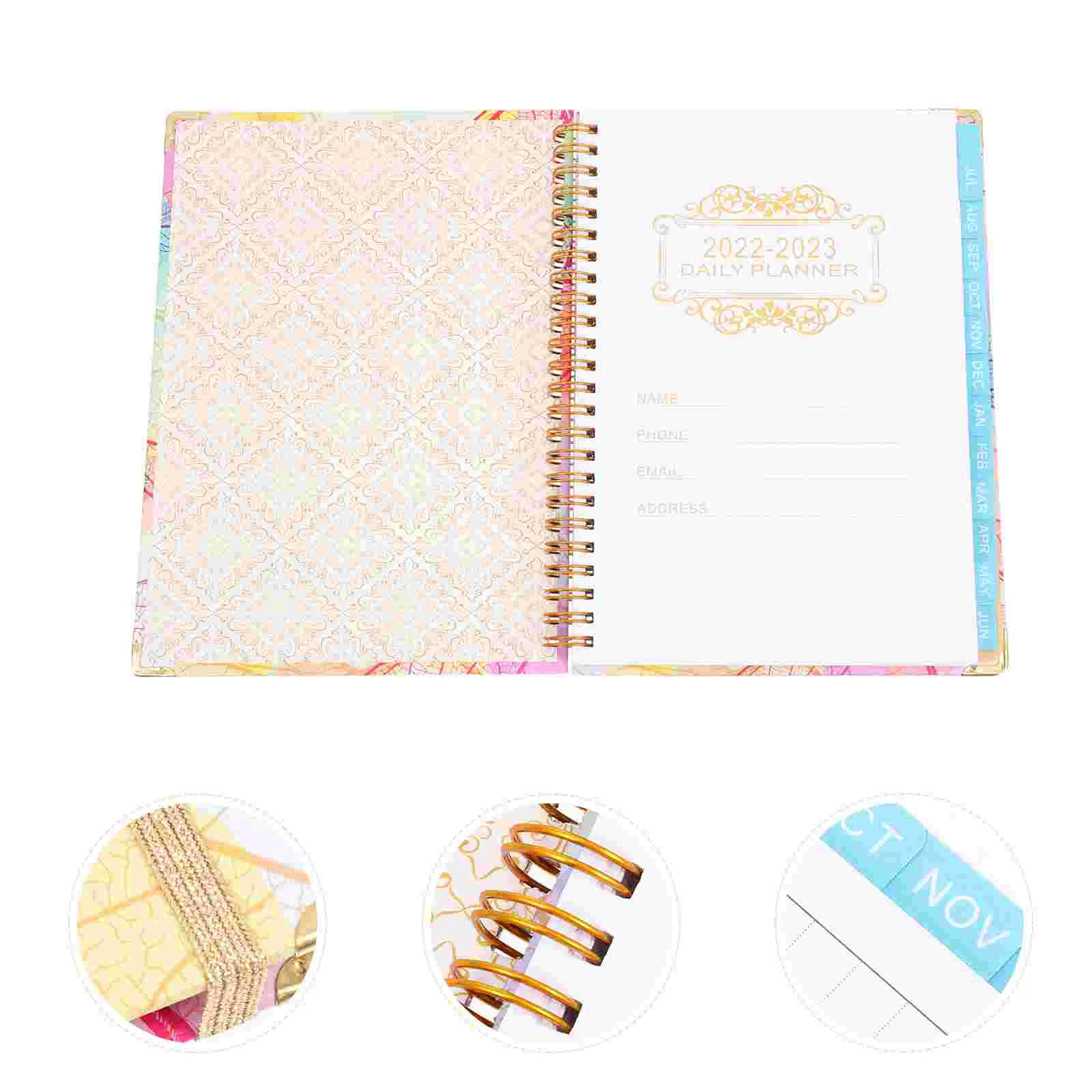 

Planner 2022 Notebook Spiral Monthly Notepad 2023 Appointment Schedule Time Managementdo List Hourly Weekly Business Journal