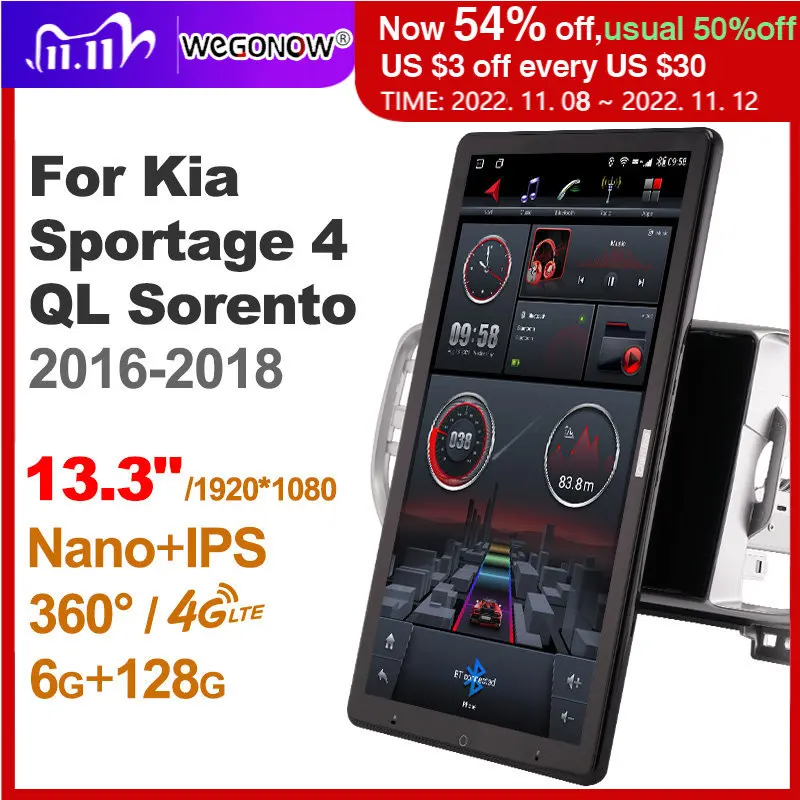 

Автомобильный радиоприемник TS10 Android10.0 Ownice для Kia Sportage 4 QL Sorento 2016-2018 13,3 ''без DVD, поддержка Quick Charge Nano 1920*1080