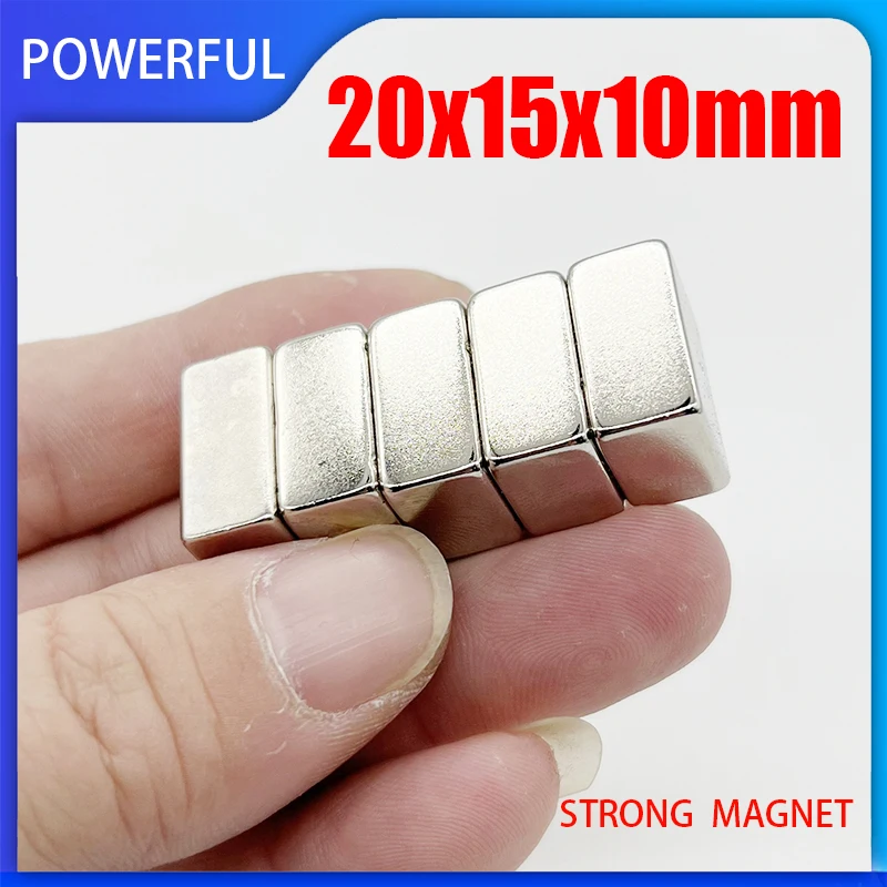 

1~20PCS 20x15x10mm Neodymium Magnet 20mm x 15mm x 10mm N35 NdFeB Block Super Powerful Strong Permanent Magnetic Imanes