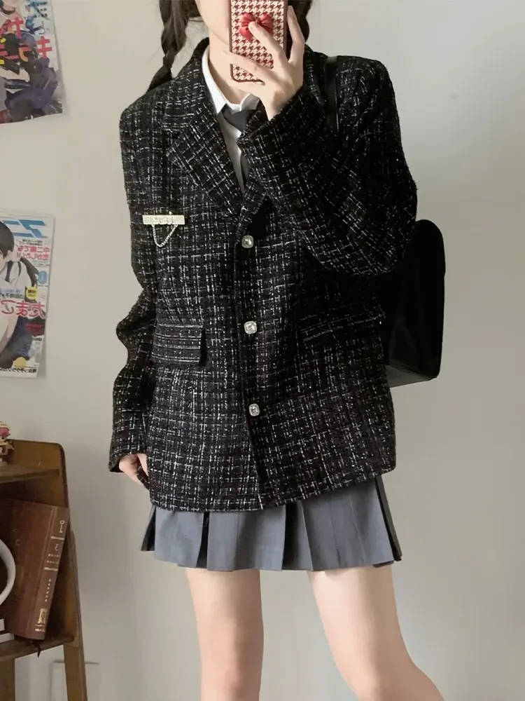 Новинка 2024 японский Блейзер JK Uniform с оригинальным дизайном элегантный черный