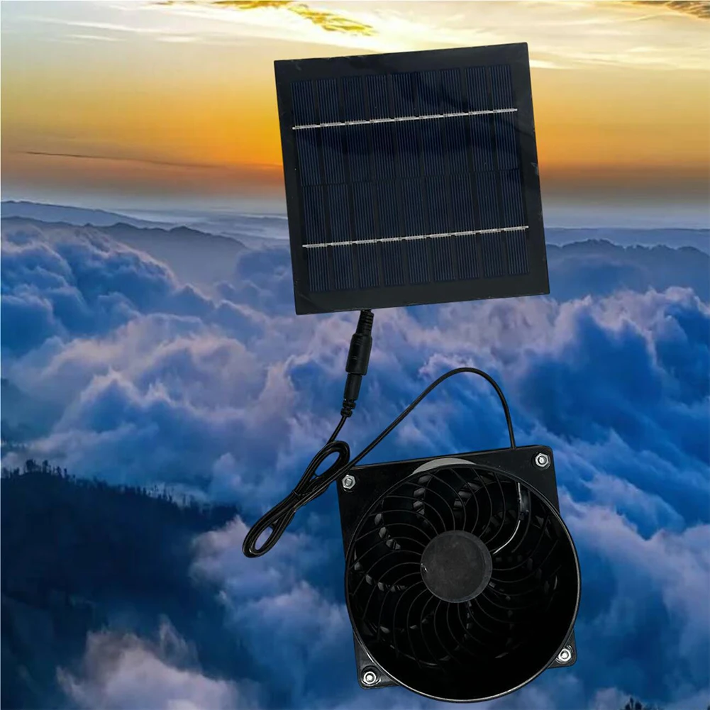 Вентилятор для теплицы 5 Вт 6 В Солнечный вентилятор Улучшенная вентиляция