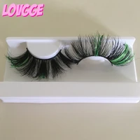 lovgge glitter color mink false eyelashes wholesale fluorescence fake lashes dramatic fluffy drag queen cosplay costume parties