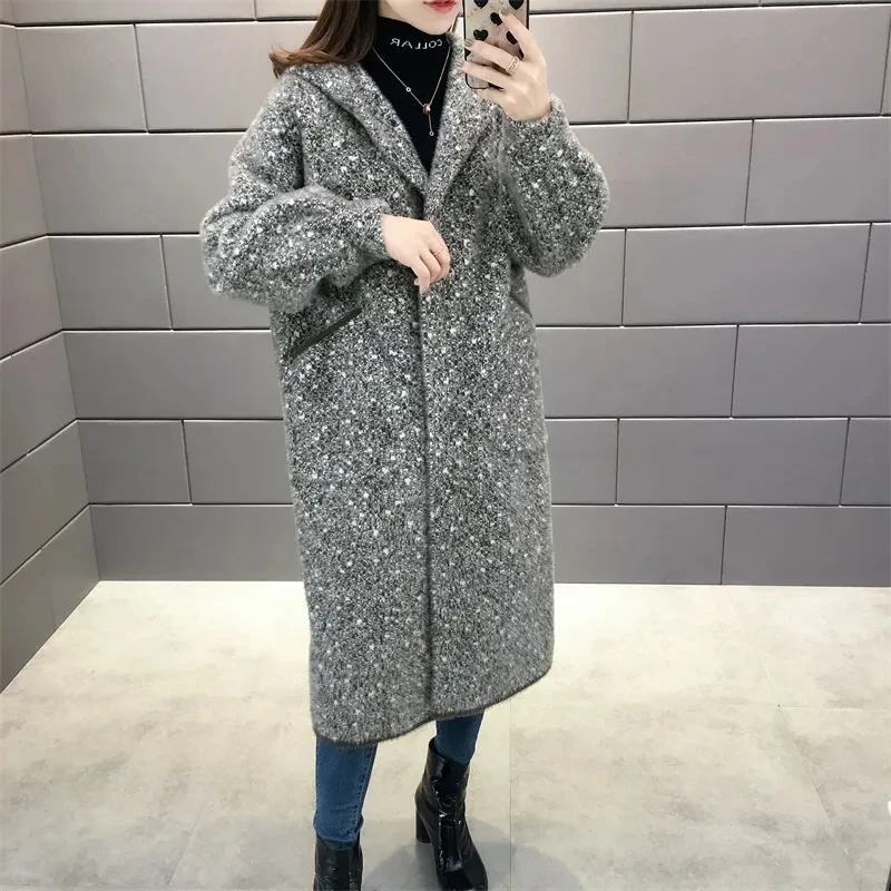 Высококачественная бархатная норковая куртка женское осенне-зимнее пальто