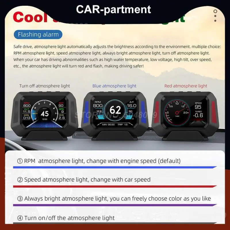 

Диагностические инструменты Obd2, 3,5 дюйма, умный Кластер-измеритель, измеритель, прочный многофункциональный универсальный Gps-Спидометр Obd2, практичный