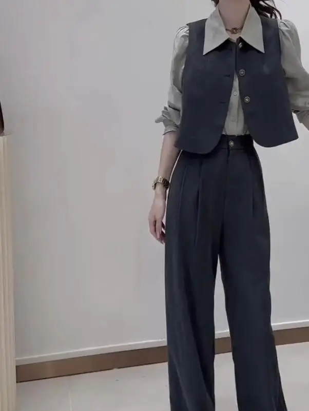 Новинка весны 2024 высококачественные рубашки с длинными рукавами во французском