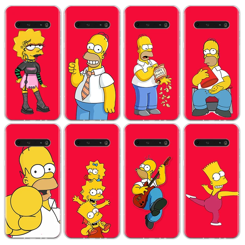 

Cartoon Fun The Simpson For LG G8 V30 V35 V40 V50 V60 Q60 K40S K50S K41S K51S K61 K71 K22 K31 K42 K92 ThinQ 5G Phone Case