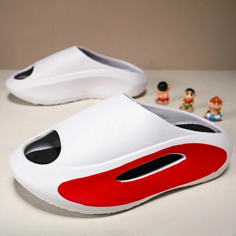 

Шлепанцы для мужчин и женщин, мягкие сандалии на толстой платформе, сланцы, Эва, спортивные, повседневные Нескользящие, пляжные тапочки, лето 2023