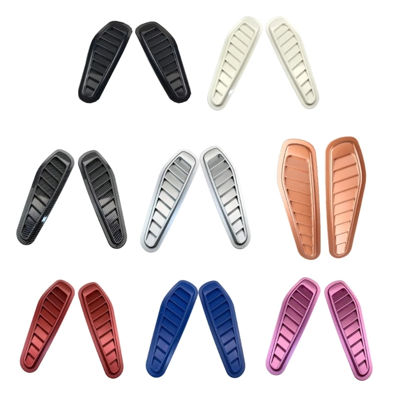 

2 Pcs/Set Car Fenders Vent Hood Car Bonnet Air Intake Flow Grille Bonnet Vent Cover ABS Easy Mounting