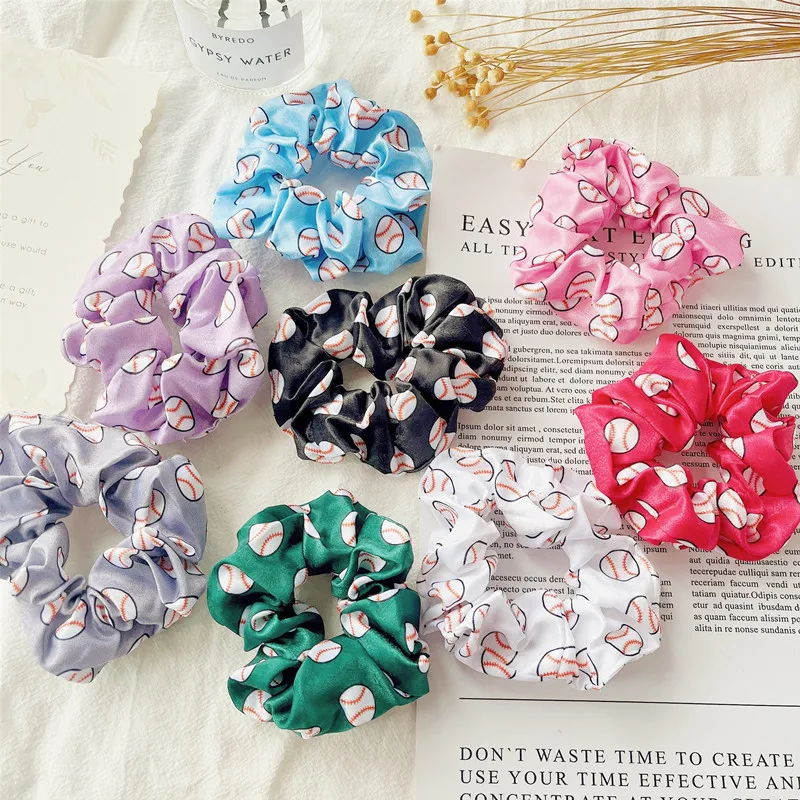 

Оптовая продажа, Женская резинка для волос в футбольном стиле, мягкая резинка для девочек, аксессуары для волос, резинка для волос