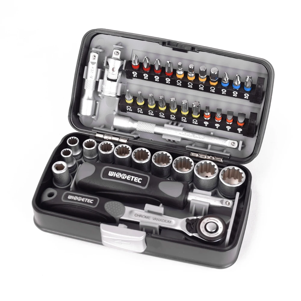 Набор Мини гаечных ключей комплект из 38 предметов с храповым механизмом 1/4 дюйма