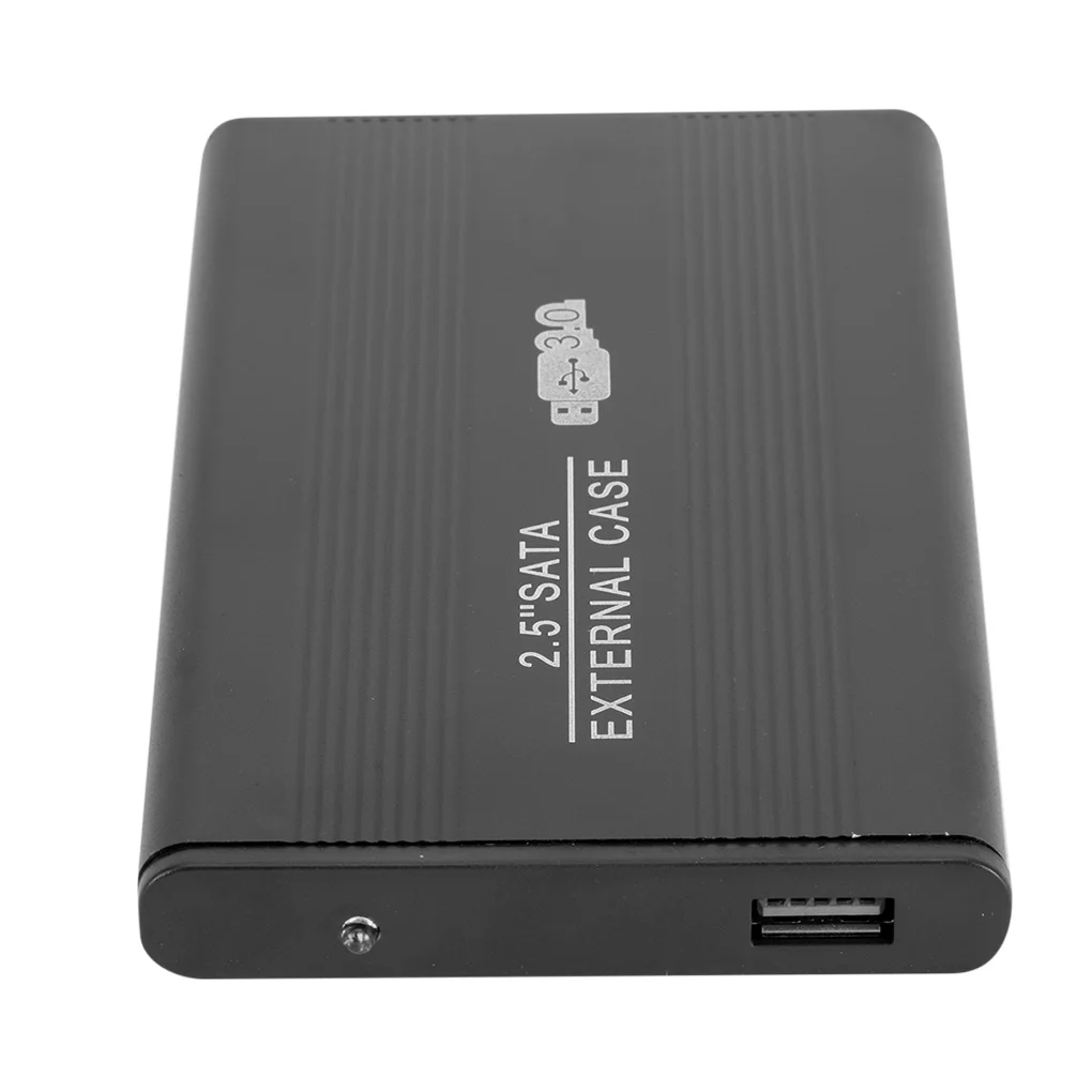 

Алюминиевый корпус для жесткого диска SATA-USB 3,0, портативный внешний корпус 2,5 дюйма, чехол для резервного копирования данных с сумкой для хра...