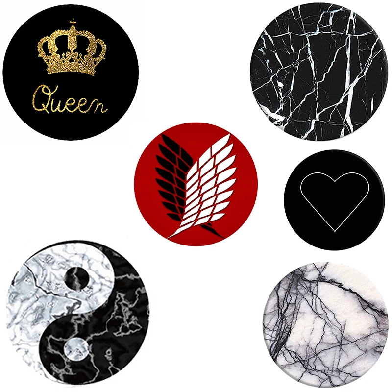 

Holder for phone Hot Black White Marble Mobile Phone Holder Попсокет Finger Grip Stand New Pocket Socket For Phones and Tablets