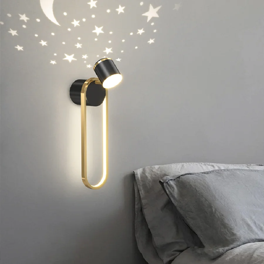 

Минималистичная светодиодная прикроватная лампа, современный светильник для спальни, коридора, коридора, прихожей, фоновая настенная ламп...