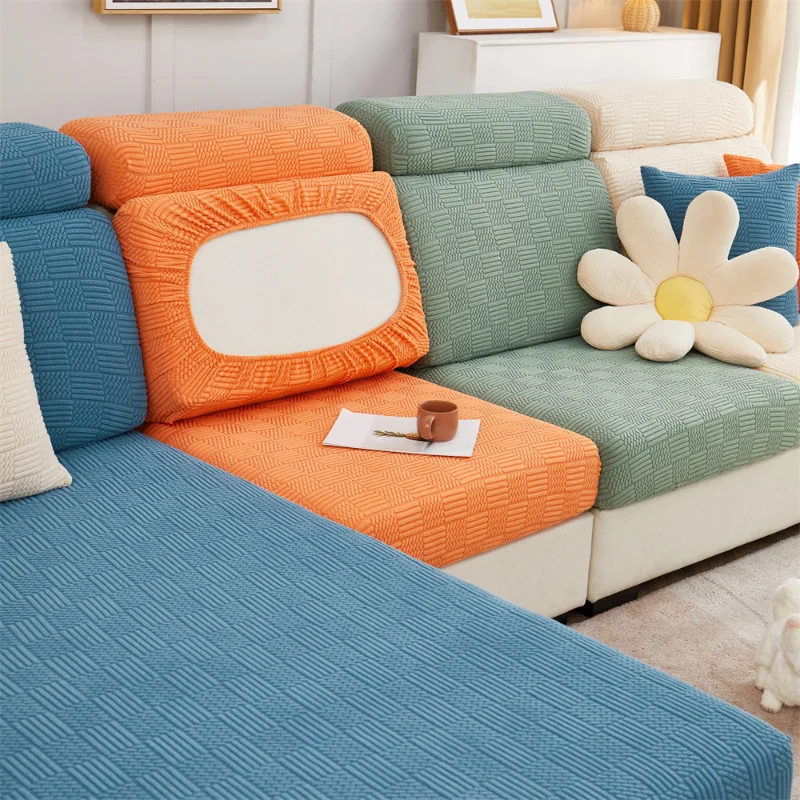 

Высокоэластичные бархатные индивидуальные чехлы для подушек на диванные сиденья для 2, 3 подушек, Чехол для мебели для кошек и детей