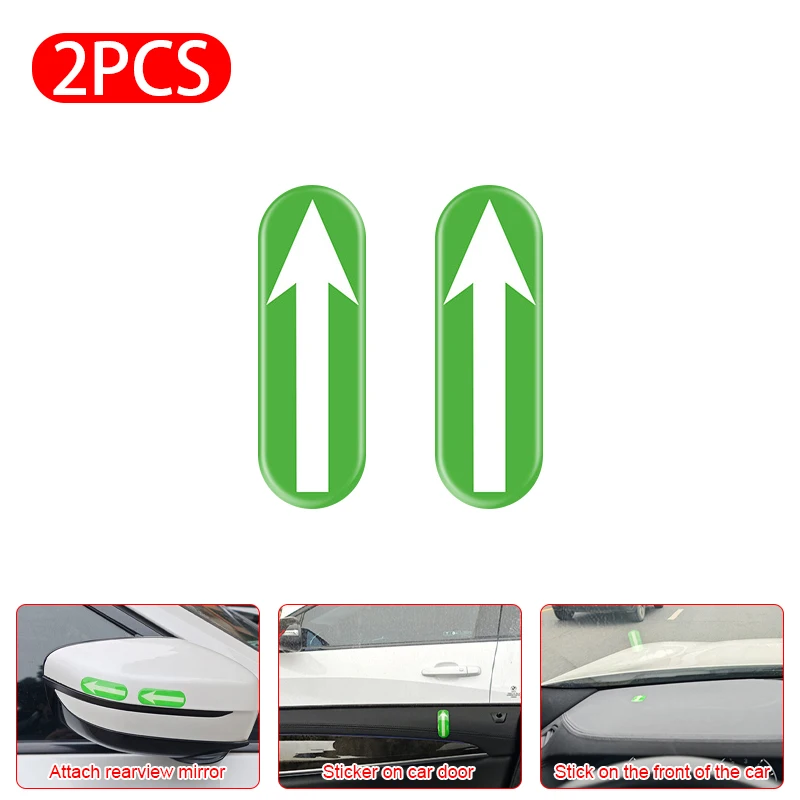 

BLALION Светящаяся Автомобильная Наклейка Ночного Видения Внутренняя Проекция Стрелка Знак Этикетка Зеленый АБС-материал Для ...