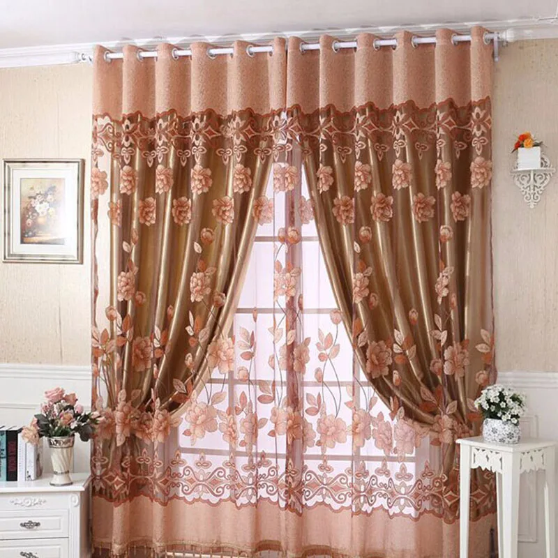 

Фотоштора коробки передач s оконная занавеска полый термальный Лотос жаккардовый дизайн Марля домашнее украшение сгоревший цветок изолиро...